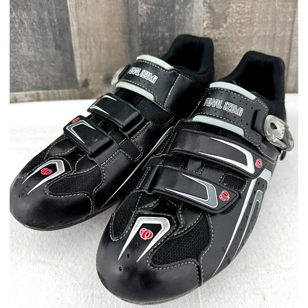 Pearl Izumi Race RD Road Cycling Shoes Mens EU 47 US 13 Black Red‎ 3-Bolt